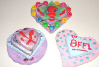 Valentine salt dough plaques