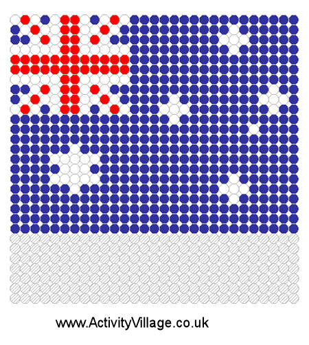 Australian flag fuse bead pattern