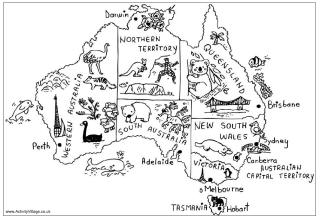 Australia colouring pages