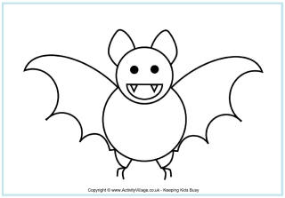 Bat colouring pages
