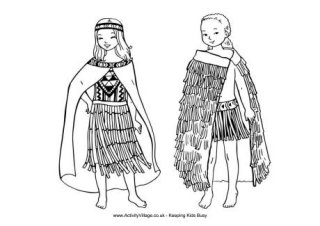 Children Around the World Colouring Pages