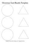 Christmas card bauble template
