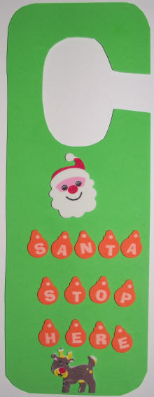Christmas door hanger craft