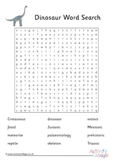 Dinosaur Word Puzzles