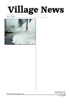 Extreme Weather Newspaper Writing Prompts
