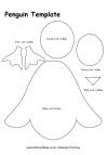Felt penguin softie, template