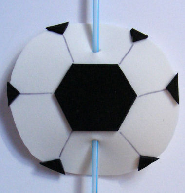Football straw detail