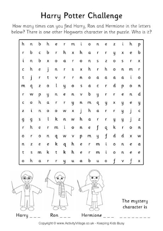 Harry Potter Word Searches