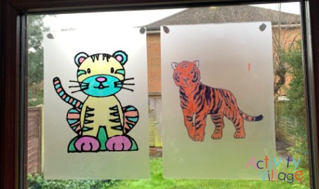 Suncatcher tigers without cutting out