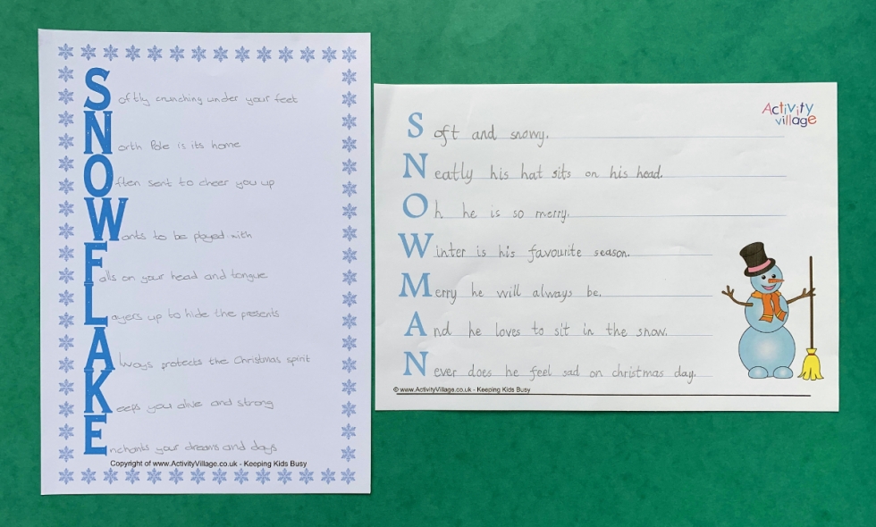 More Christmas acrostics!