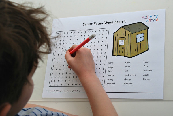 Secret Seven word search