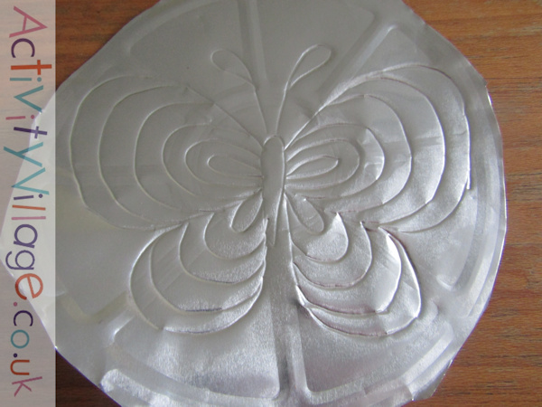 Etching the butterfly suncatchers