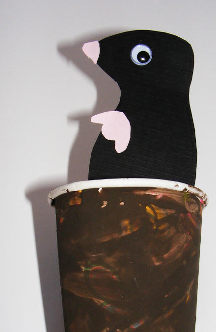 Mole puppet - about to disappear