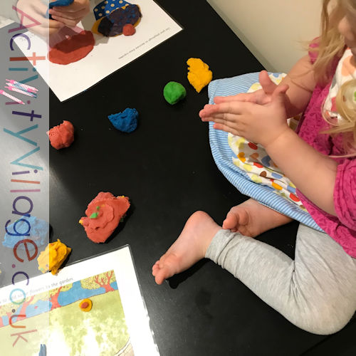 Playdough is more fun when you sit on the table!