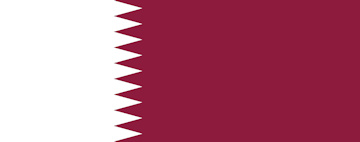 The flag of Qatar