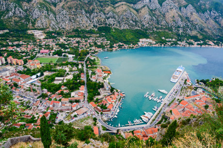 View down to Kotor and Kotor Bay