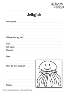 Jellyfish Worksheets