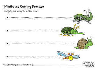 Minibeast Scissor Activities