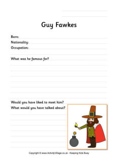 More Bonfire Night Worksheets