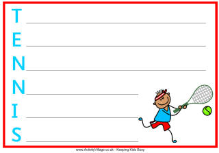 More Tennis Printables