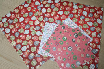 Origami gift box - selection of squares of paper