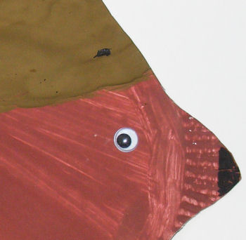Paper plate hedgehog detail
