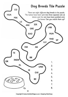 Pet Animal Word Puzzles