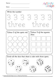 Recognising Numbers Worksheets