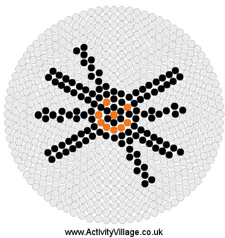 Smiling spider fuse bead pattern