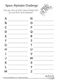 Space Word Puzzles