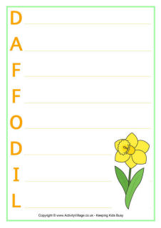 Spring Acrostic Poem Printables