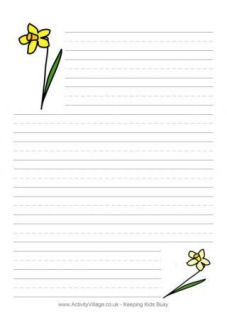 Spring Writing Paper