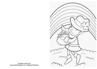St Patrick's Day Colouring Cards