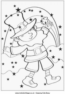 St Patrick's Day Colouring Pages