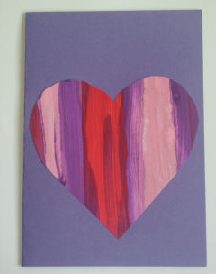 Stripy heart card