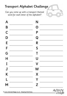 Transport Themed Puzzles