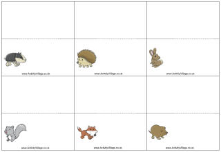 Wildlife place cards
